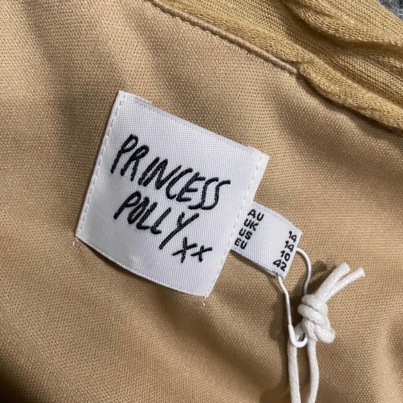 Princess Polly Tube Top 10 Large Mushroom Tan Strapless Cecile Textured NWT - Picture 10 of 14